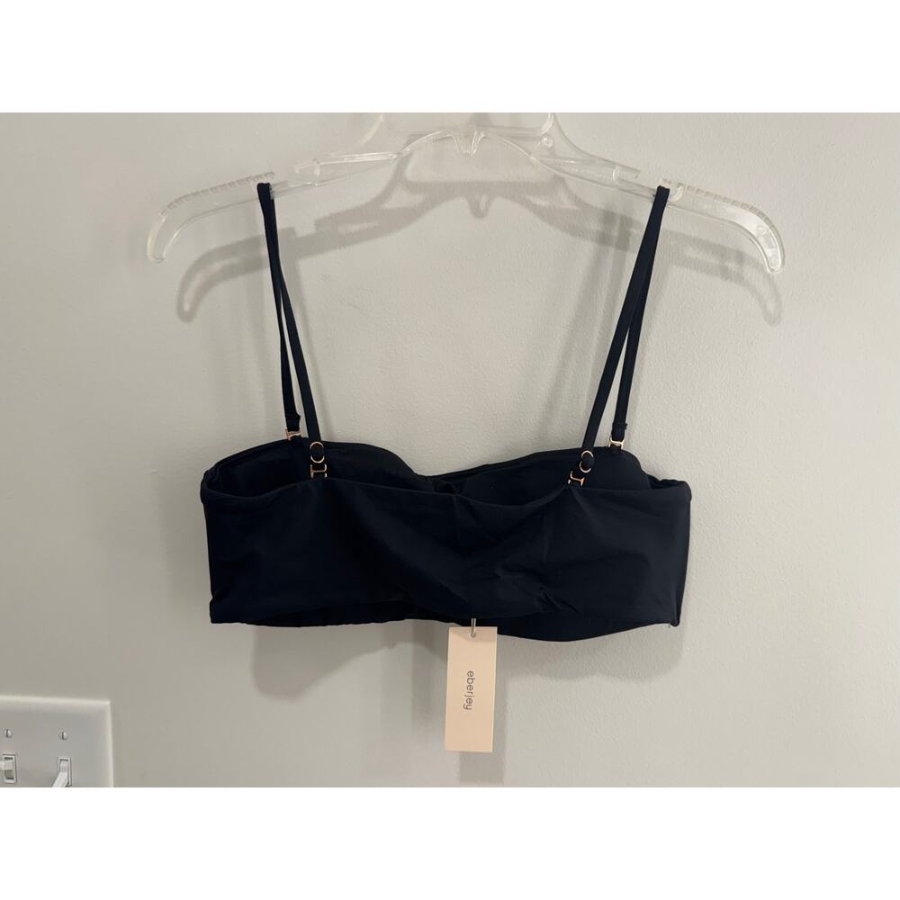Eberjey So Solid Summer Bandeau Bikini Top | Black | Size X-Small NWT - Picture 2 of 6